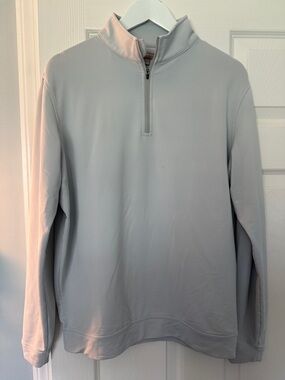 Peter Millar Light Gray Half-Zip Pullover